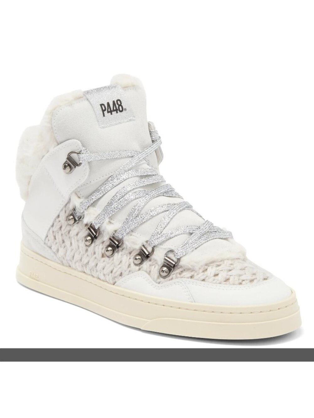 P448 Womens Bali Sherpa High Top Sneaker Boot Suede & Leather EU 36 / US 6 - 6.5